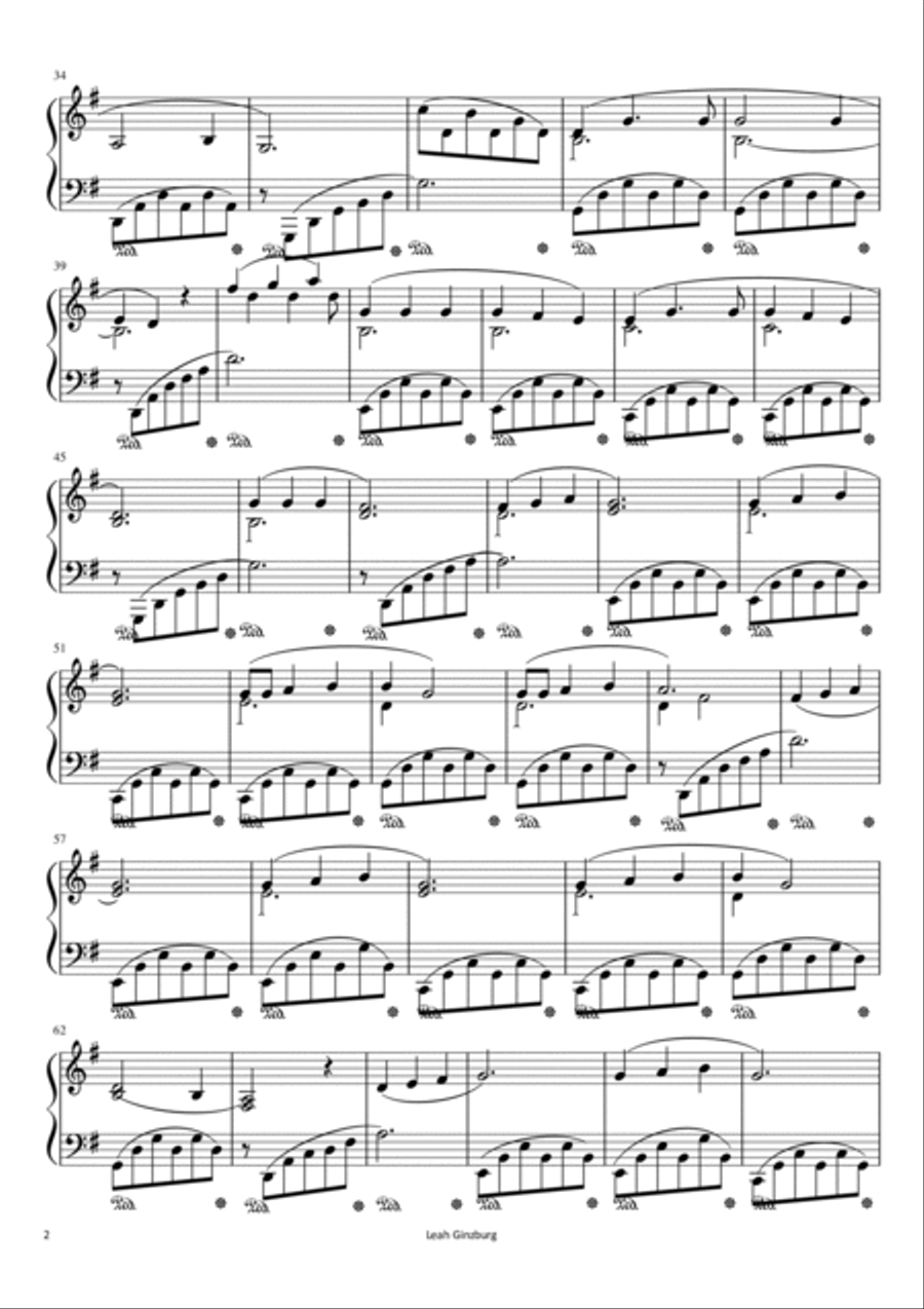 Im Eshkachech Yerushalayim Piano Solo scores gallery preview page 2