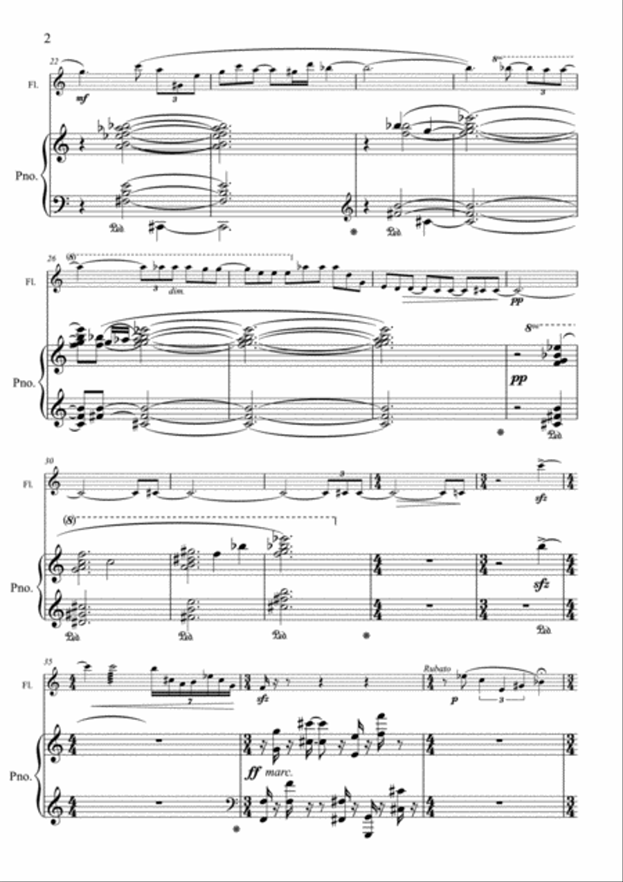 Murray - A Leap of Faith - Flute & Piano Flute Solo scores gallery preview page 2