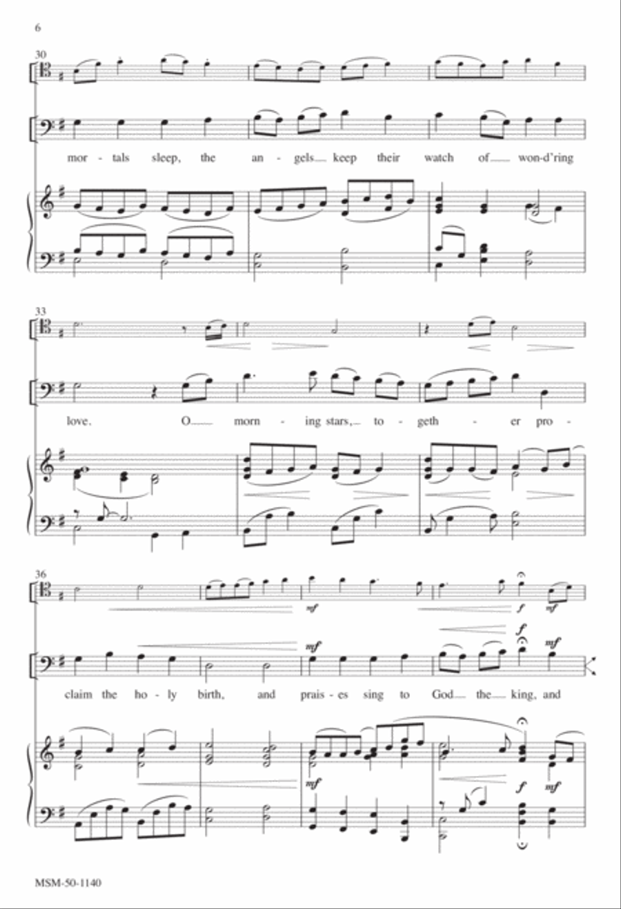 O Little Town of Bethlehem 4-Part scores gallery preview page 6