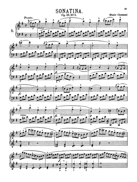 Clementi: Six Sonatinas, Op. 36, No. 5