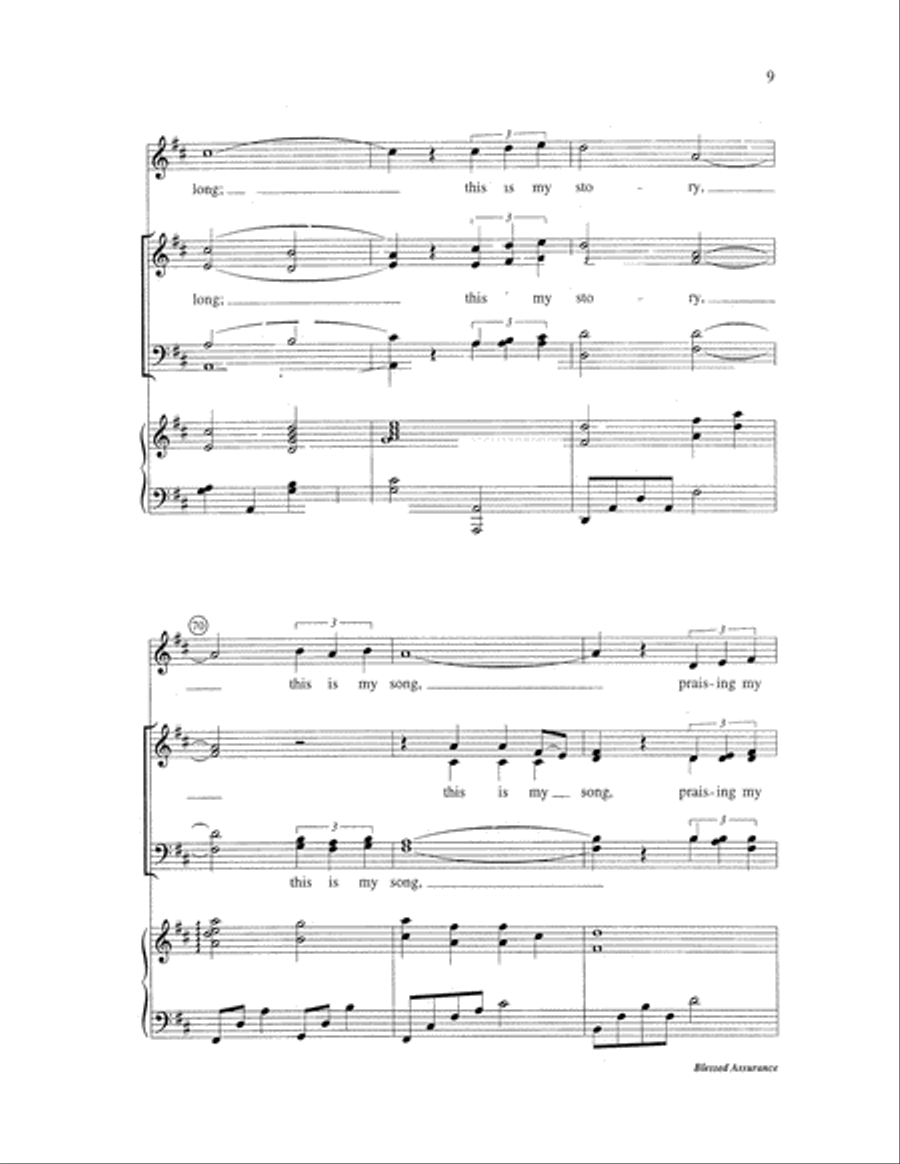 Blessed Assurance Blessed Assurance 4-Part scores gallery preview page 9