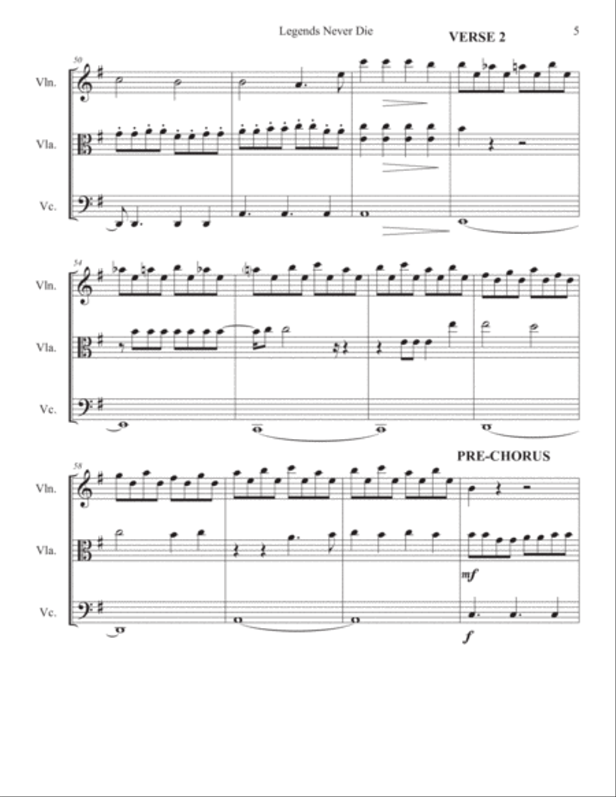 Legends Never Die String Trio scores gallery preview page 5