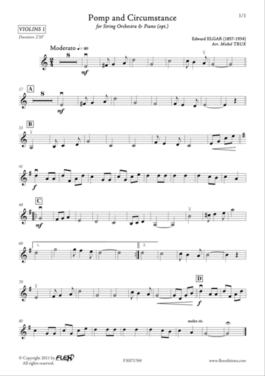 Pump and Circumstance String Orchestra scores gallery preview page 5
