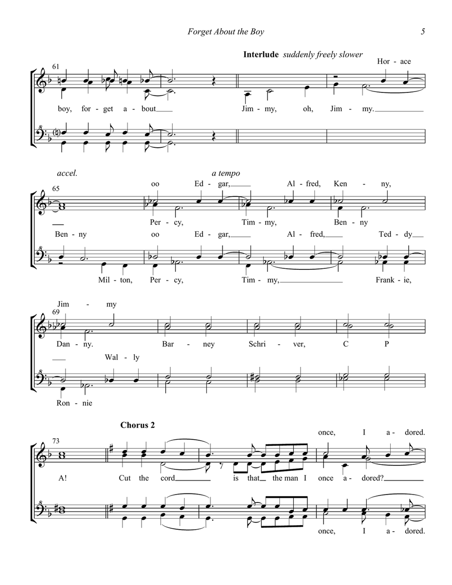 Forget About The Boy SSA scores gallery preview page 5