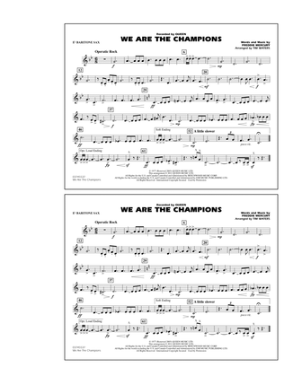 Book cover for We Are The Champions - Eb Baritone Sax