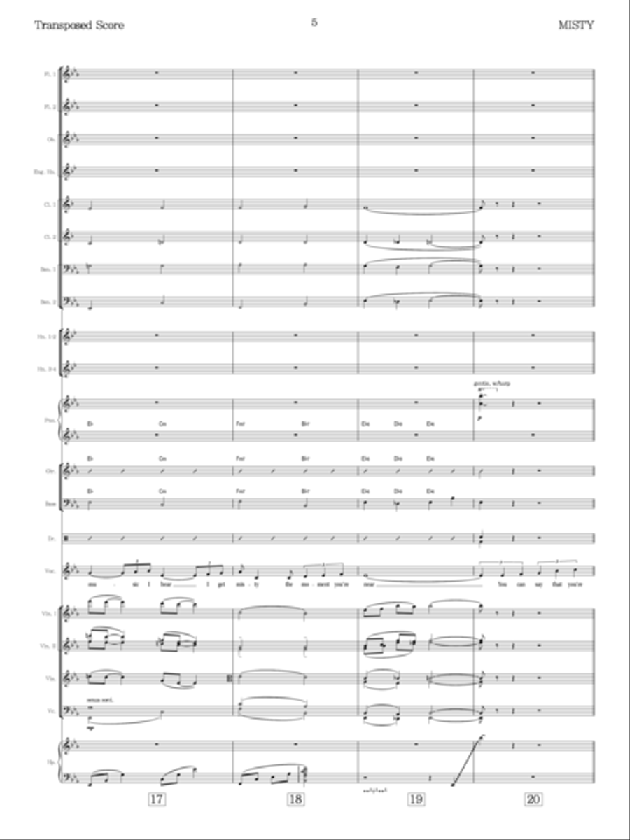Misty Misty Full Orchestra scores gallery preview page 5
