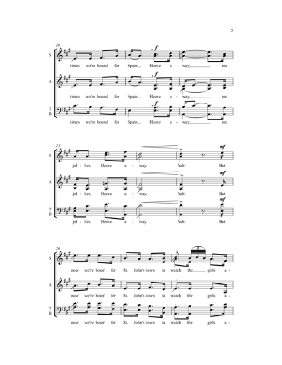 Heave Away SSAATB scores gallery preview page 4