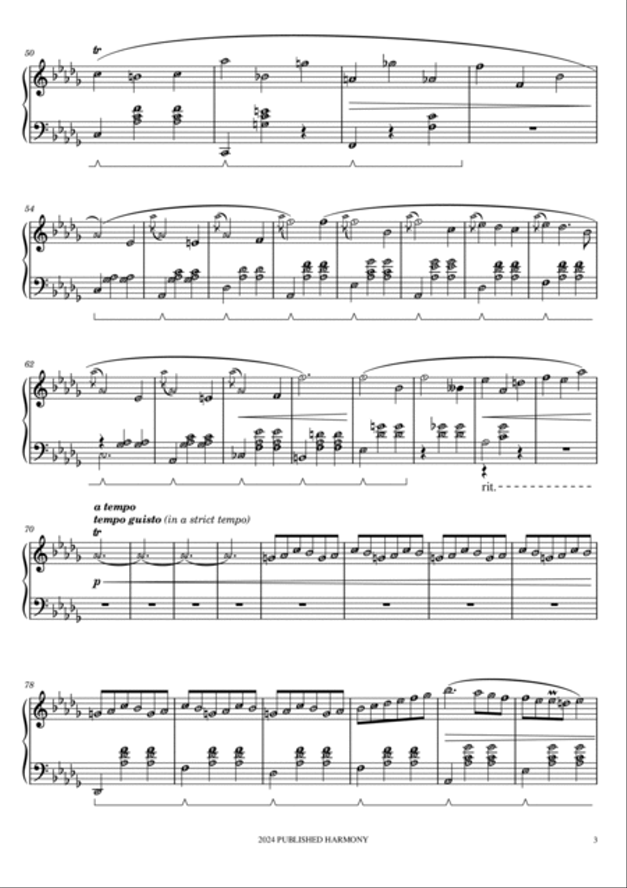 Valse Du Petit Chien Minute Waltz Op. 64 No. 1 CHOPIN Piano Original Sheet Music Score with note nam Piano Method scores gallery preview page 3