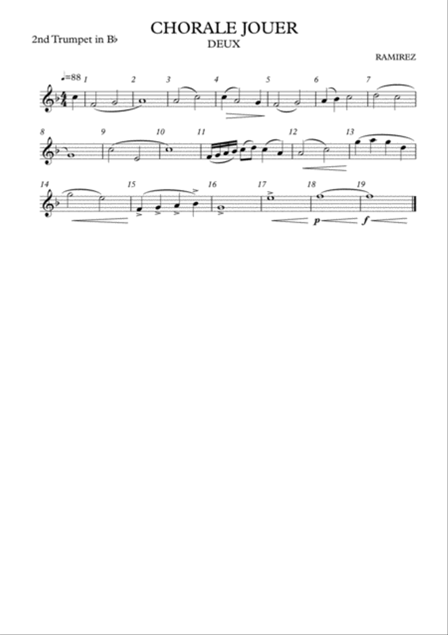 Chorale Jouer, Deux Brass Ensemble scores gallery preview page 4