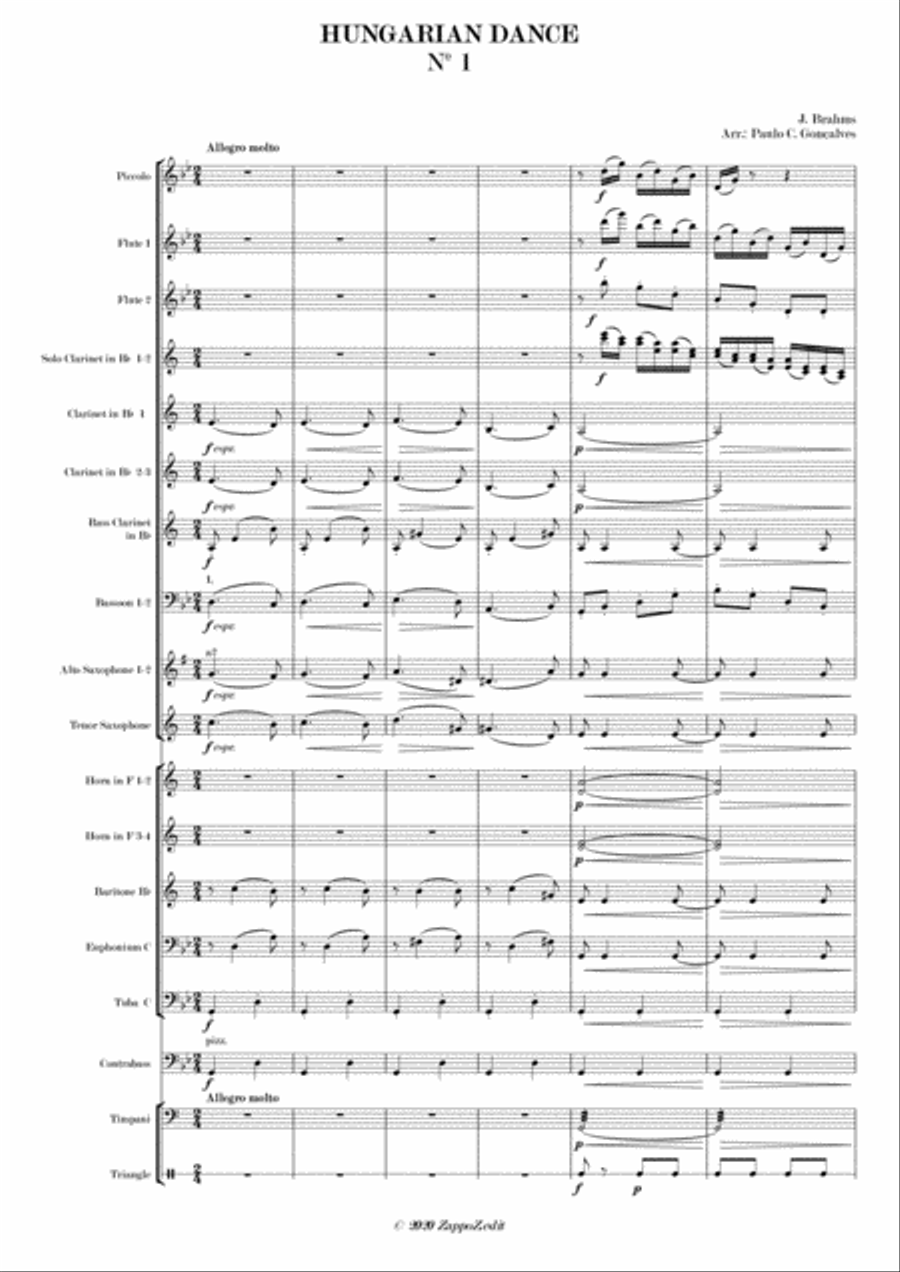 HUNGARIAN DANCE Nº 1 HUNGARIAN DANCE Nº 1 Concert Band scores gallery preview page 3