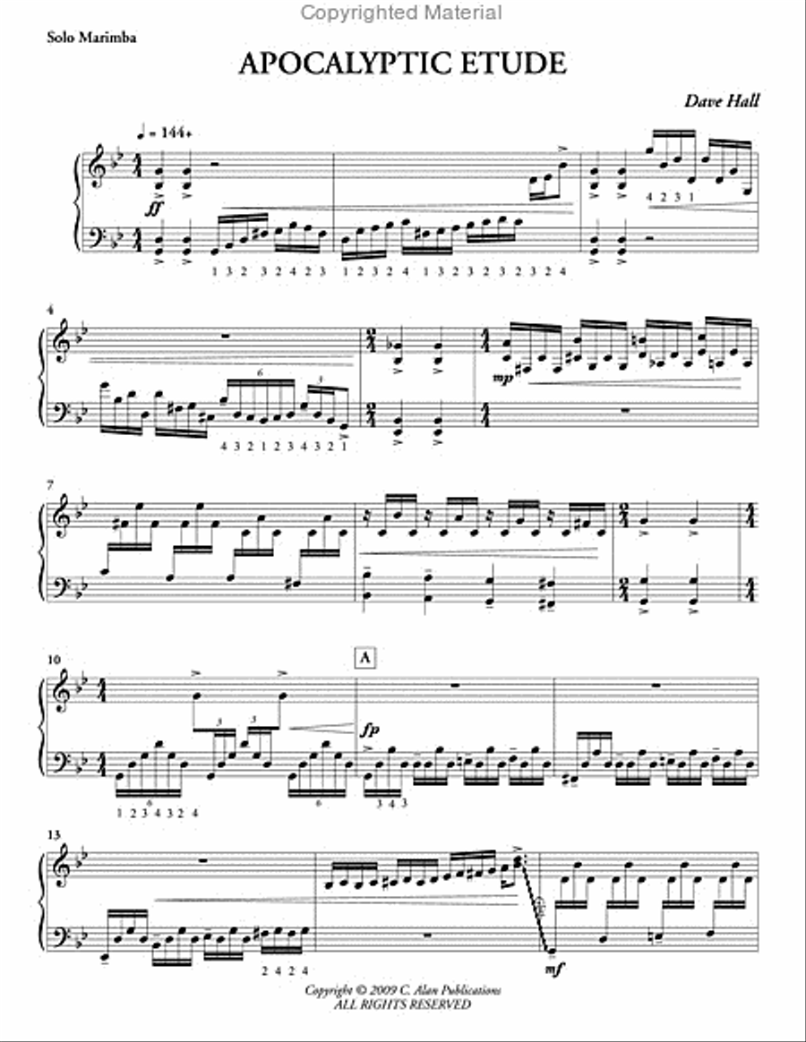 Apocalyptic Etude Percussion Ensemble scores gallery preview page 2