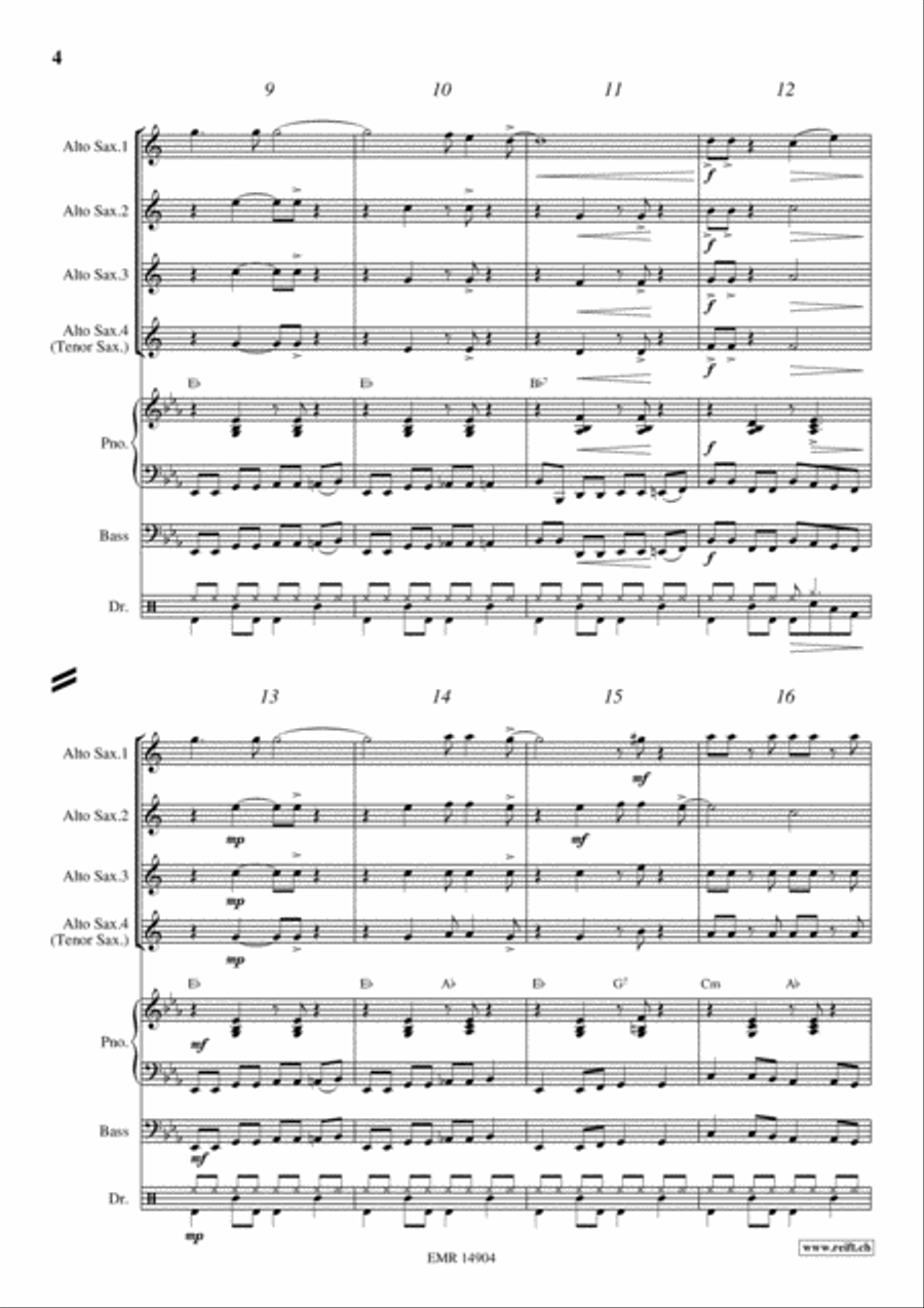 Kumbaya Alto Saxophone scores gallery preview page 4