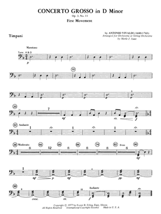 Concerto Grosso in D Minor: Timpani