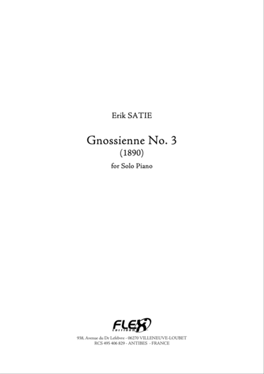 Gnossienne No. 3 Piano Solo scores gallery preview page 1