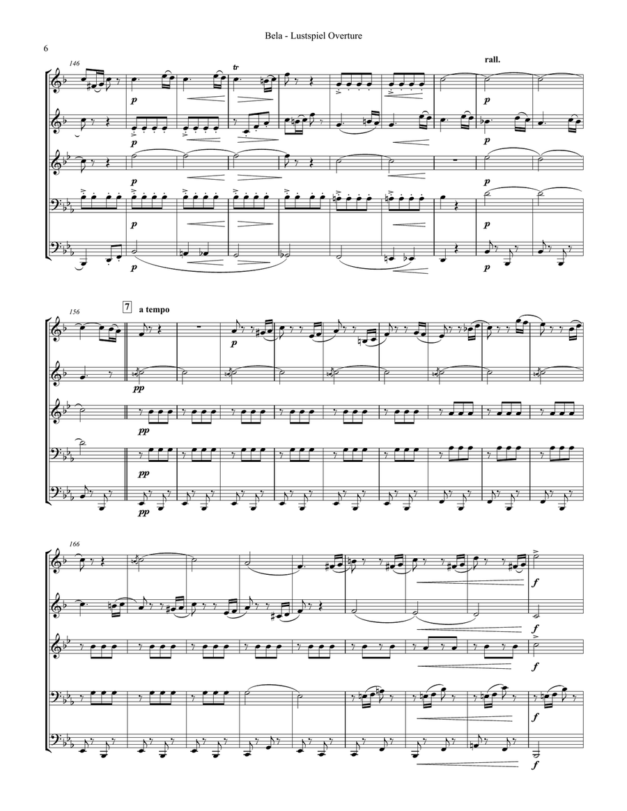 Lustspiel Overture for Brass Quintet Brass Quintet scores gallery preview page 6