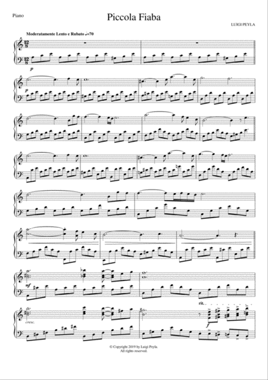 Piccola Fiaba Piano Solo scores gallery preview page 2