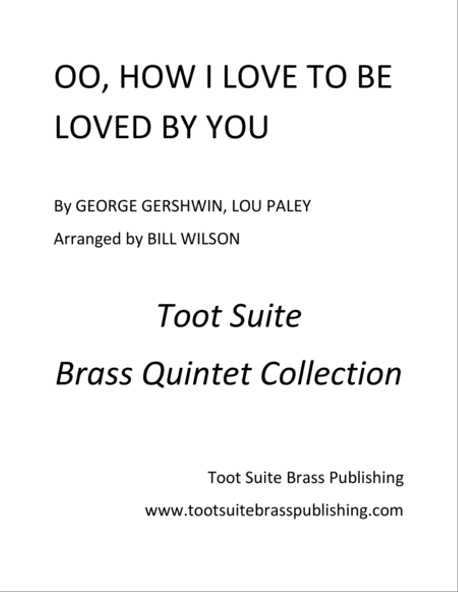 Oo, How I Long to Be Loved by You Brass Quintet scores gallery preview page 1