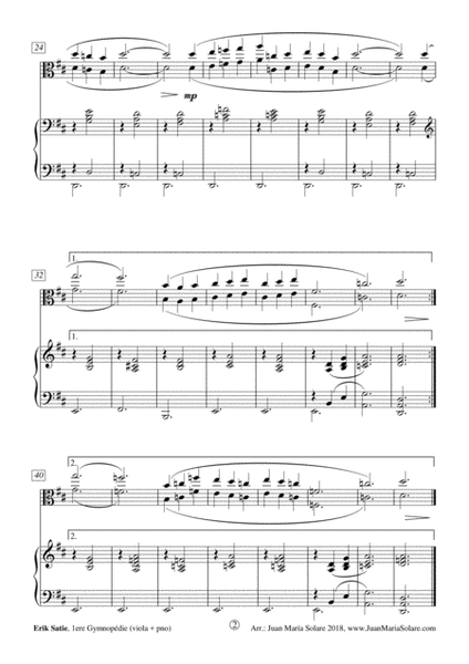 Gymnopedie no. 1 [viola + piano]