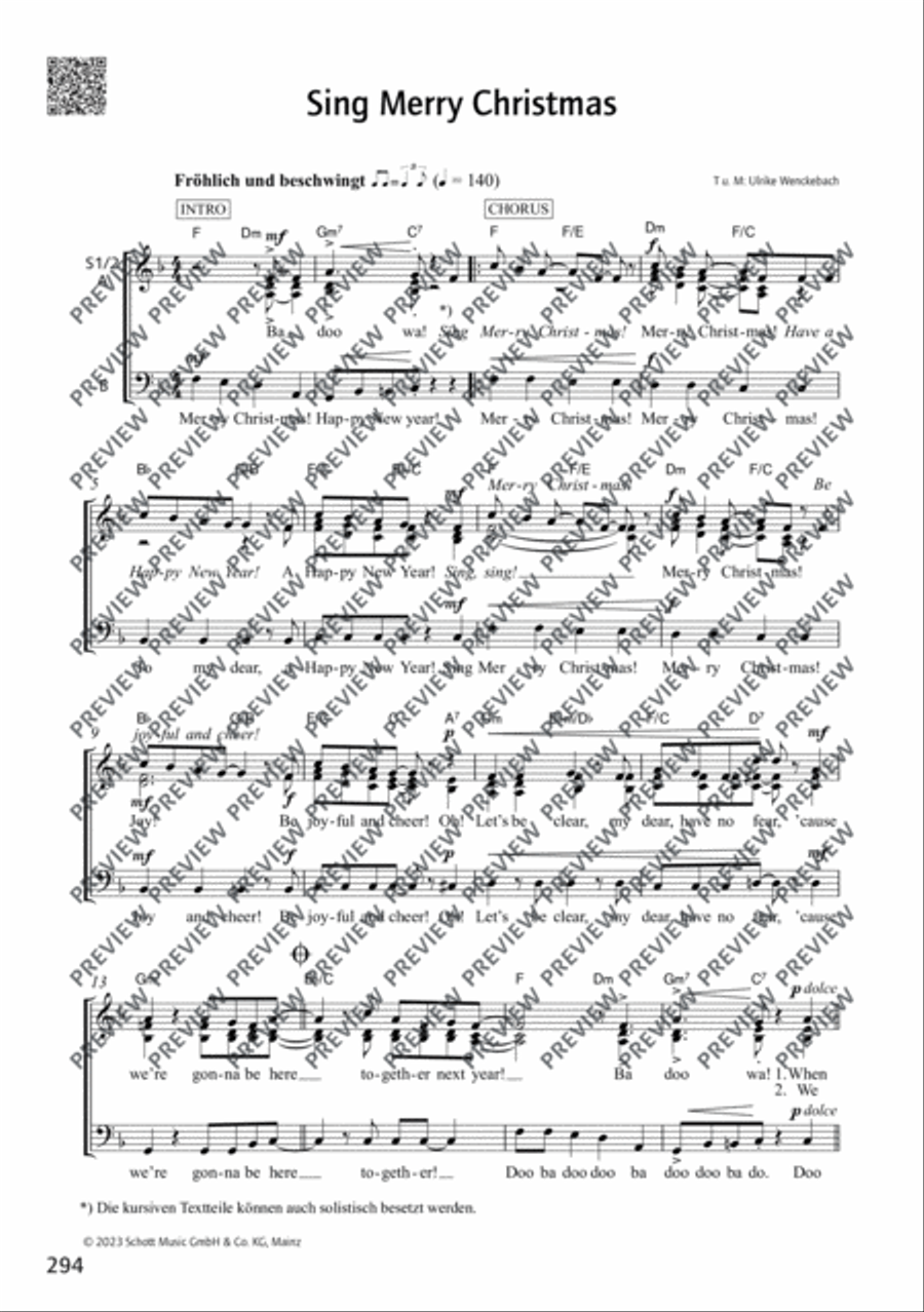 Sing Merry Christmas Mixed Choir scores gallery preview page 2