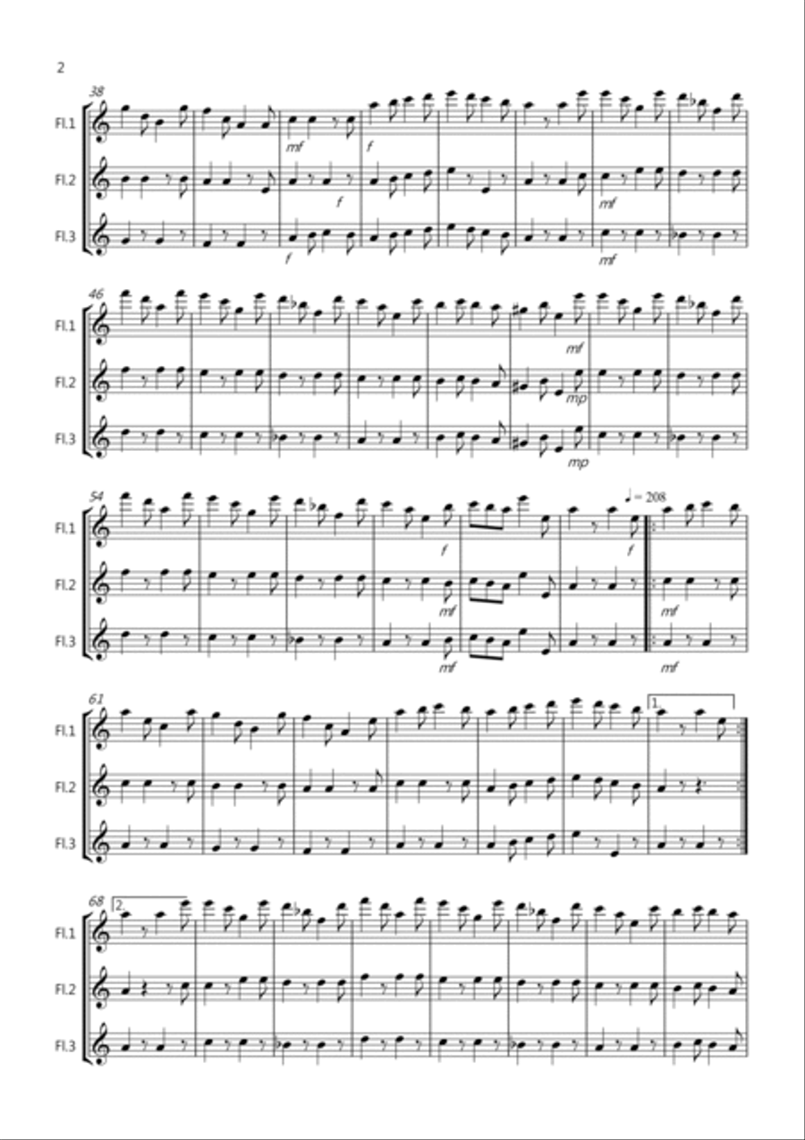 Jill's Jig for Flute Trio Flute Solo scores gallery preview page 2