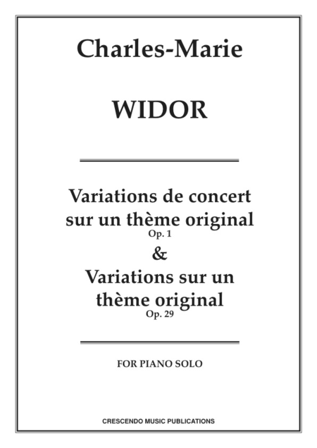 Variations sur un Theme original, Op. 1/29