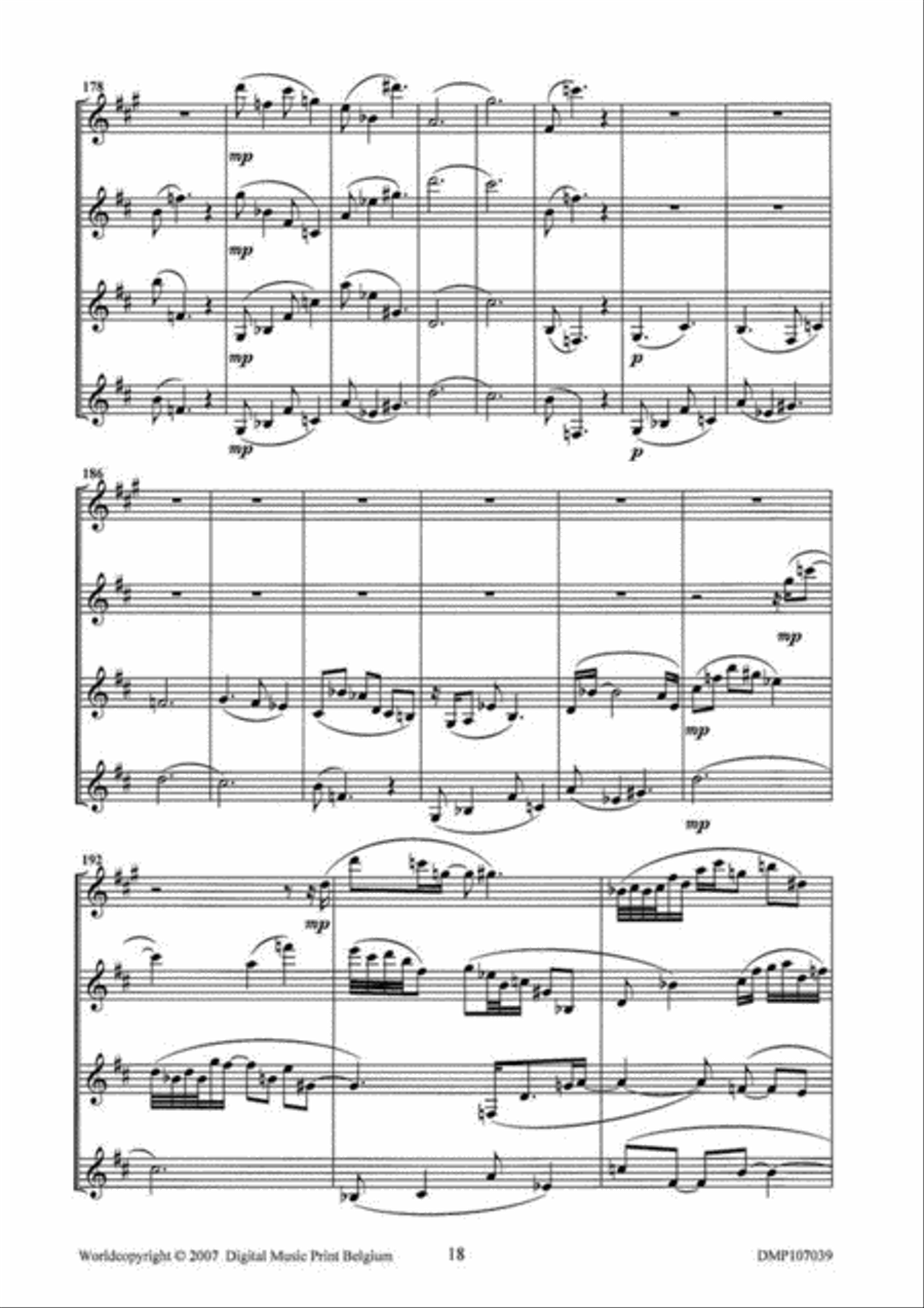 Capriccio, Dance & Chaconne Clarinet Quartet scores gallery preview page 7