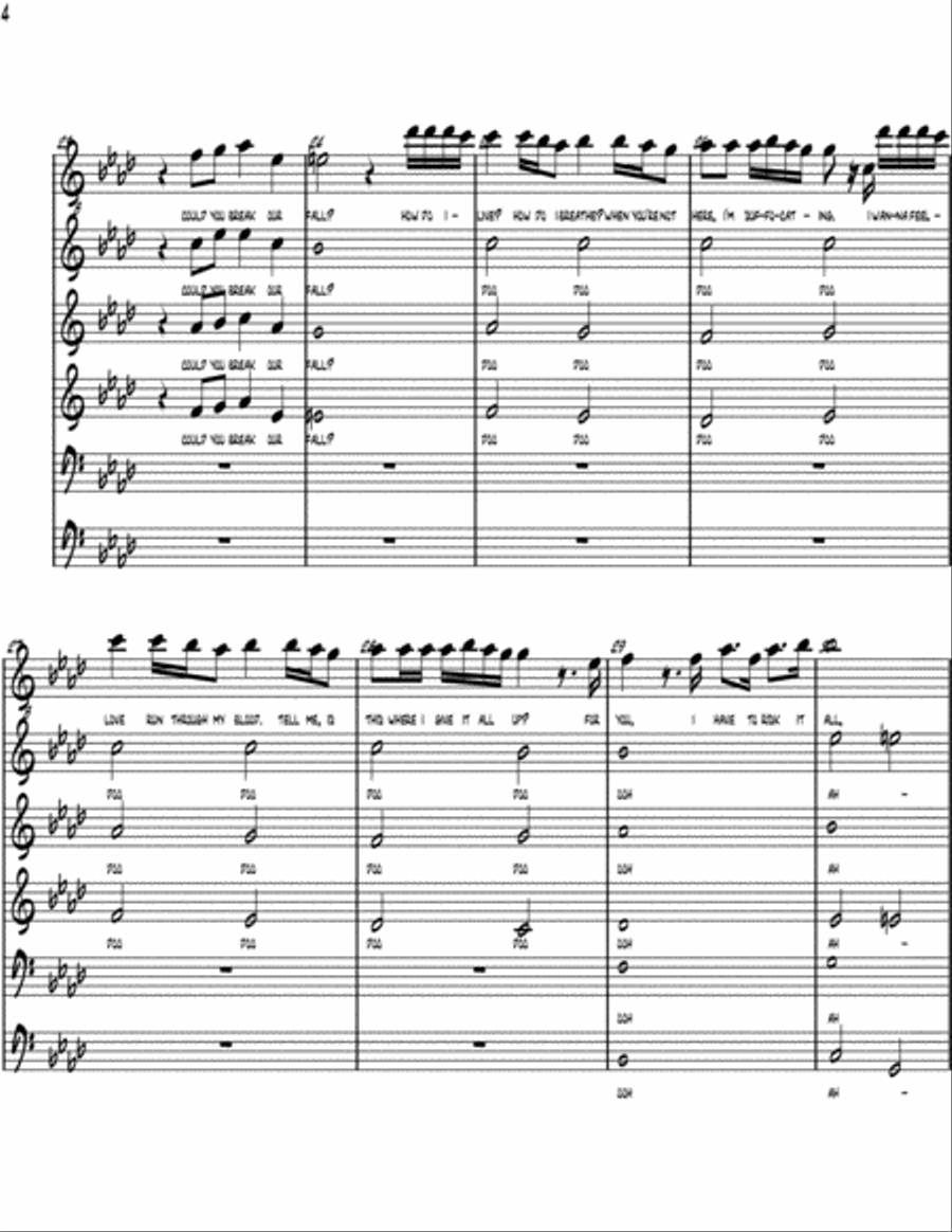 Writing's On The Wall from the film SPECTRE Divisi scores gallery preview page 4