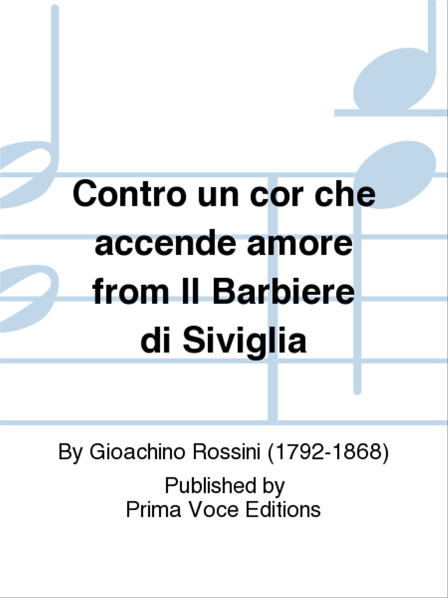 Contro un cor che accende amore from Il Barbiere di Siviglia Mezzo-Soprano Voice scores gallery preview page 1
