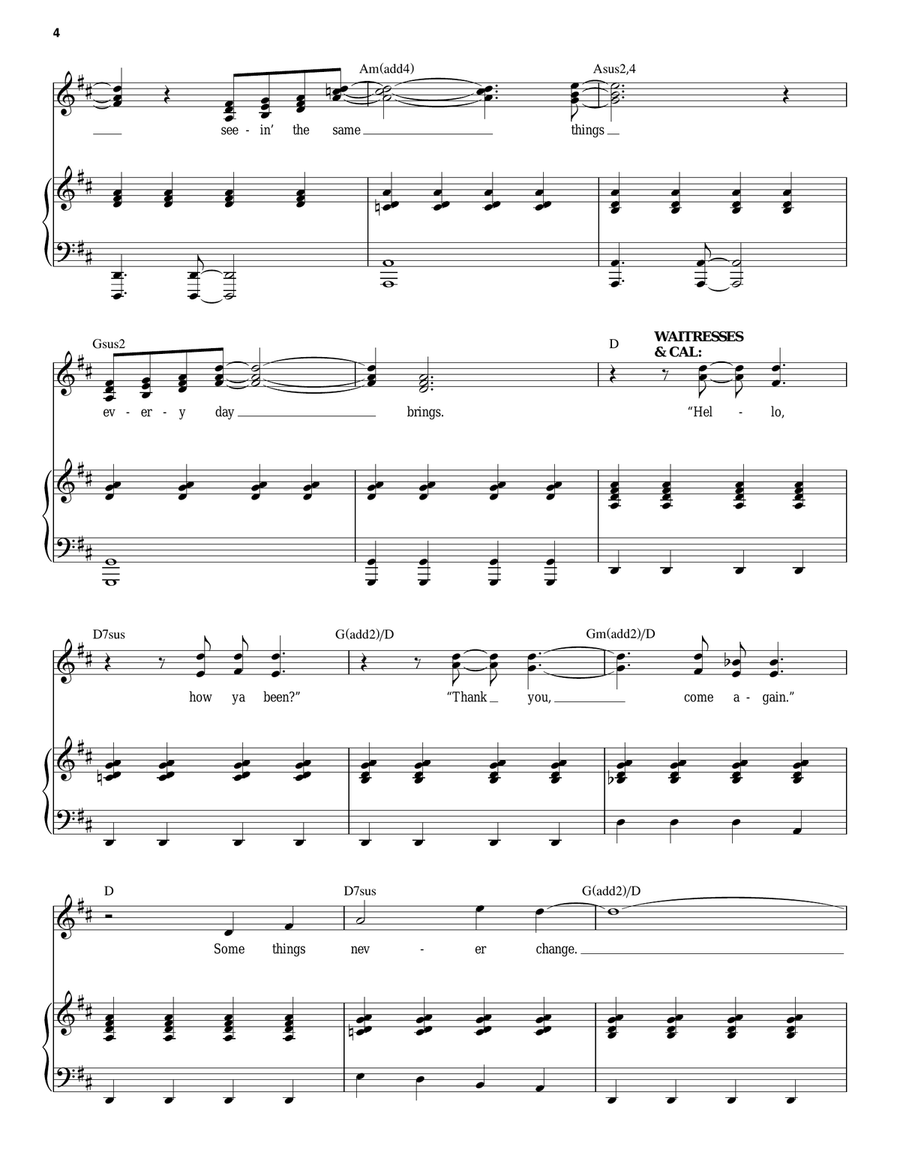 Opening Up (from Waitress The Musical) Voice scores gallery preview page 4