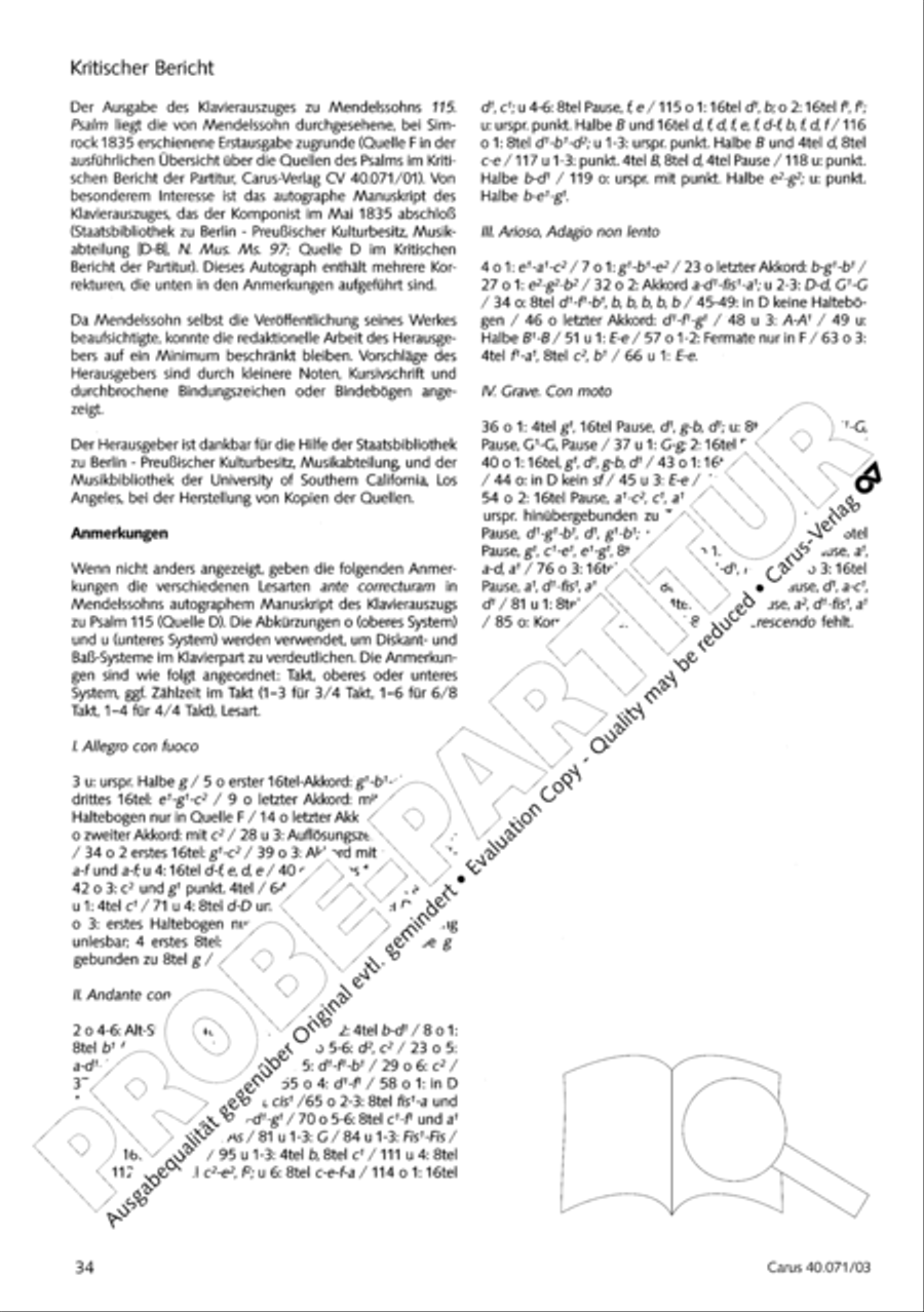 Psalm 115 (Der 115. Psalm) SSAATTBB scores gallery preview page 41