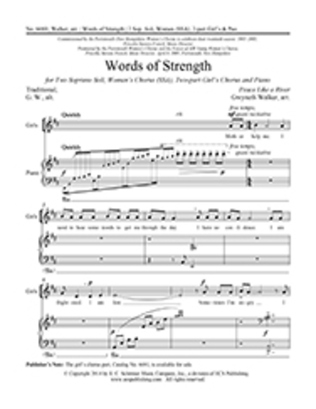 Words of Strength (Choral Score)