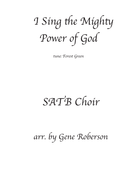 I Sing the Mighty Power of God Forest Green CHOIR