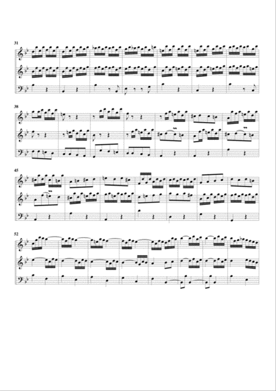 Organ trio in F major (Breitkopf edition no.33) (arrangement for 3 recorders)