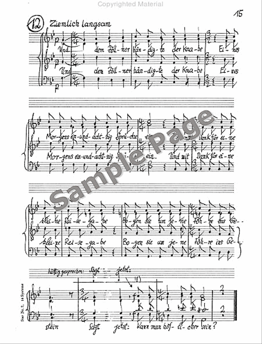 Legende Vom Weisen Score 4-Part scores gallery preview page 18