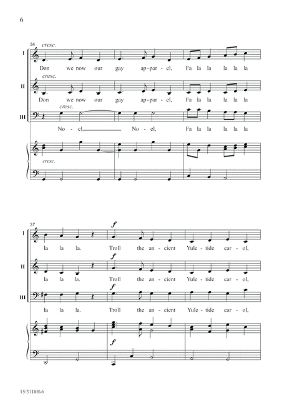 Fa La La Noel Fa La La Noel 3-Part scores gallery preview page 7