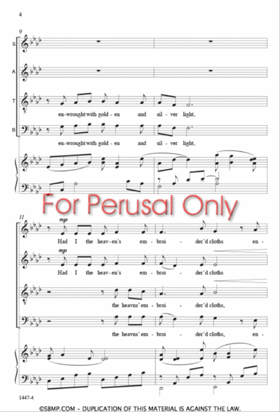 Tread Softly - SATB Octavo 4-Part scores gallery preview page 3