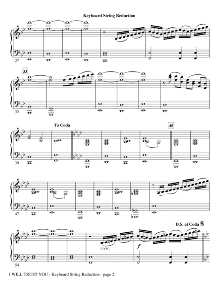 I Will Trust You - Keyboard String Reduction Choir scores gallery preview page 2
