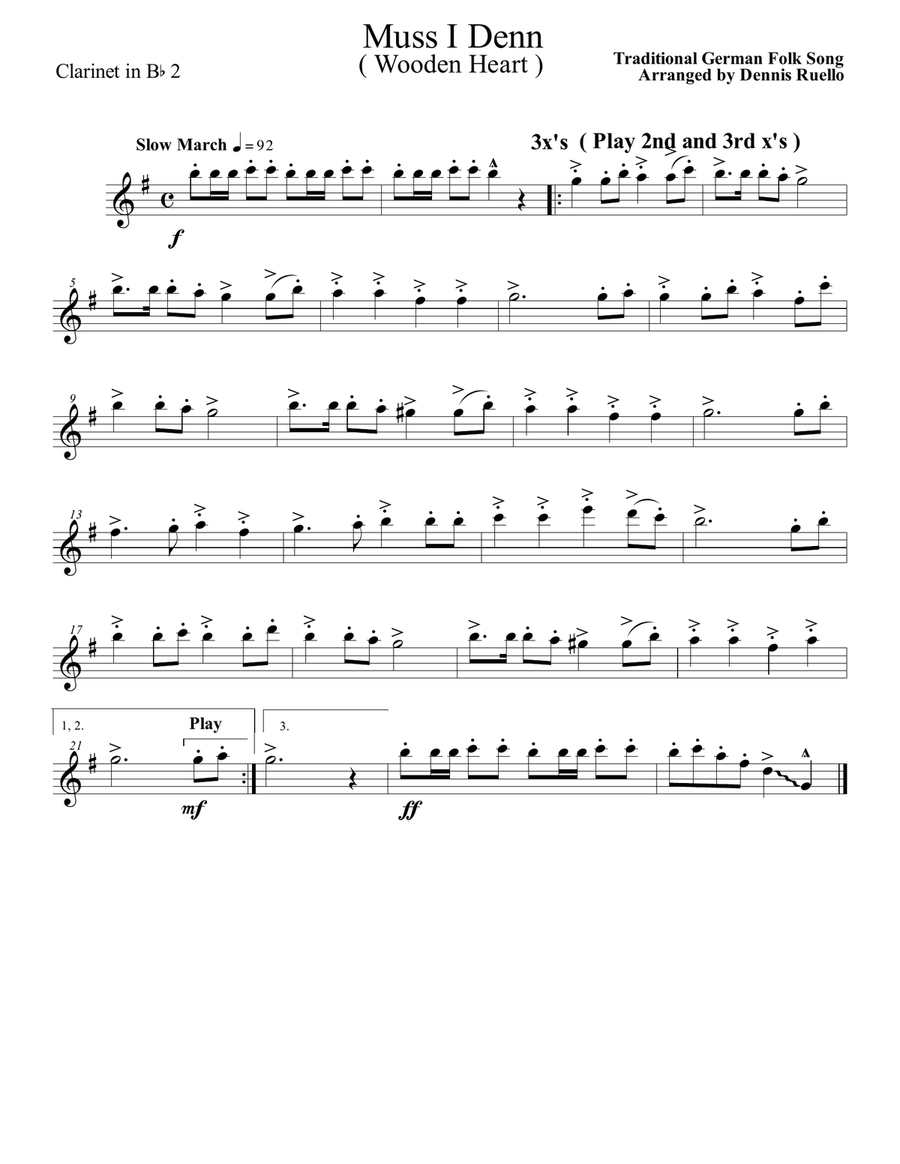 Muss I Denn (Wooden Heart) - German Band with Optional Vocal - Oktoberfest Muss I Denn (Wooden Heart) - German Band with Optional Vocal - Oktoberfest Large Ensemble scores gallery preview page 4