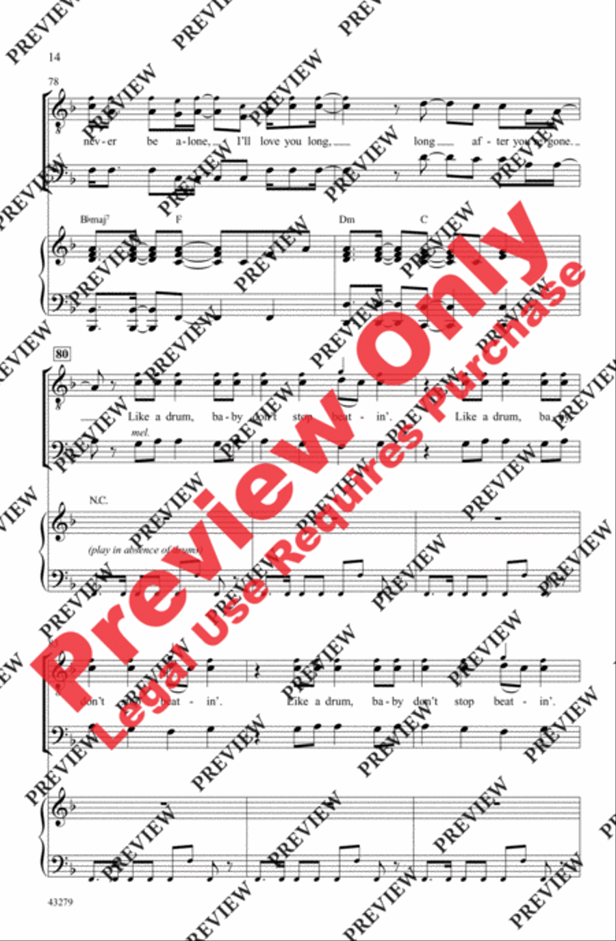 Gone, Gone, Gone Men's Choir scores gallery preview page 14