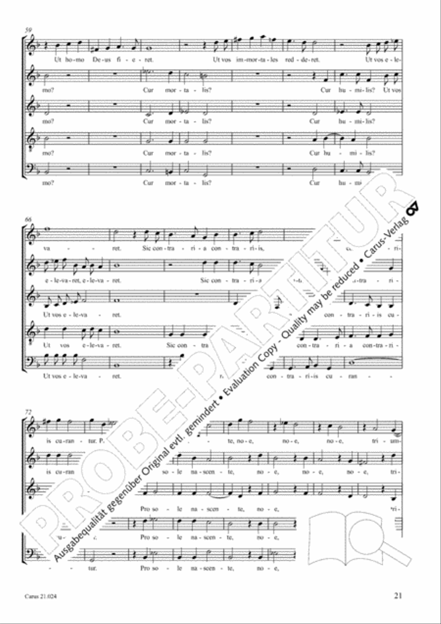 Four Christmas motets (Vier Motetten fur die Weihnachtszeit) Score scores gallery preview page 22