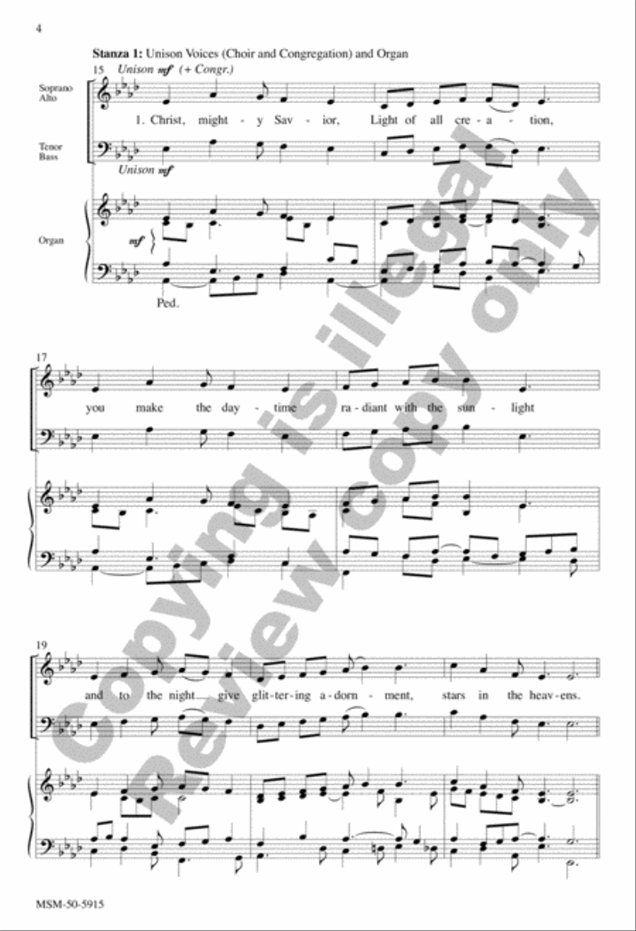 Christ, Mighty Savior 4-Part scores gallery preview page 4