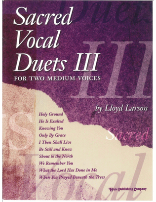 Book cover for Sacred Vocal Duets III (2 Medium Voices)-Digital Download