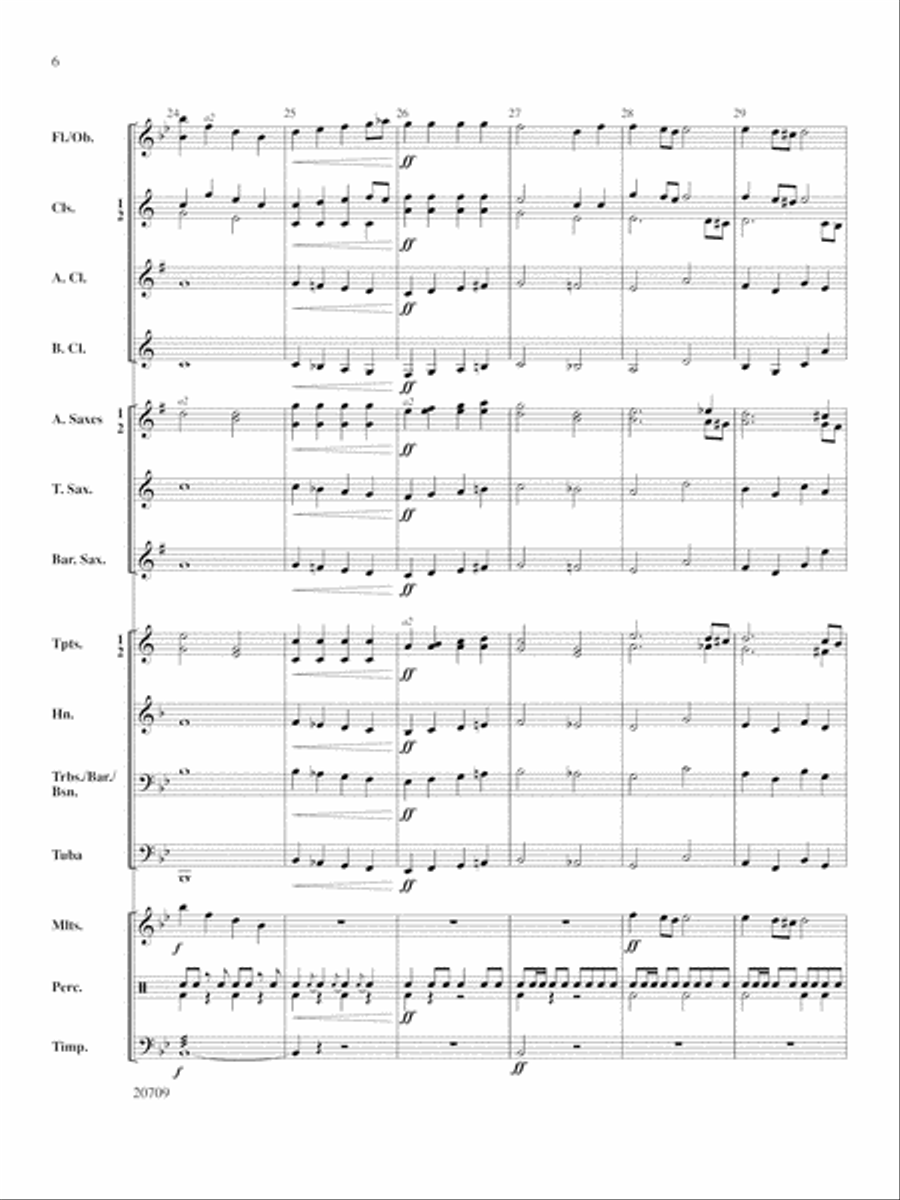 Academic Festival Overture: Score Concert Band scores gallery preview page 6