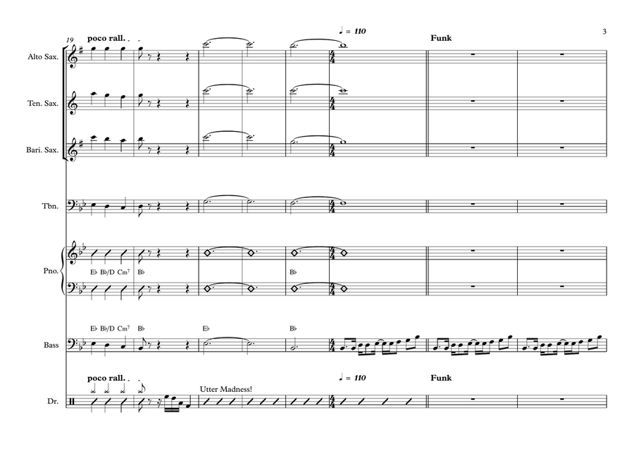 The Chicken with Soul Intro - Jaco Pastorius Jazz Ensemble scores gallery preview page 3