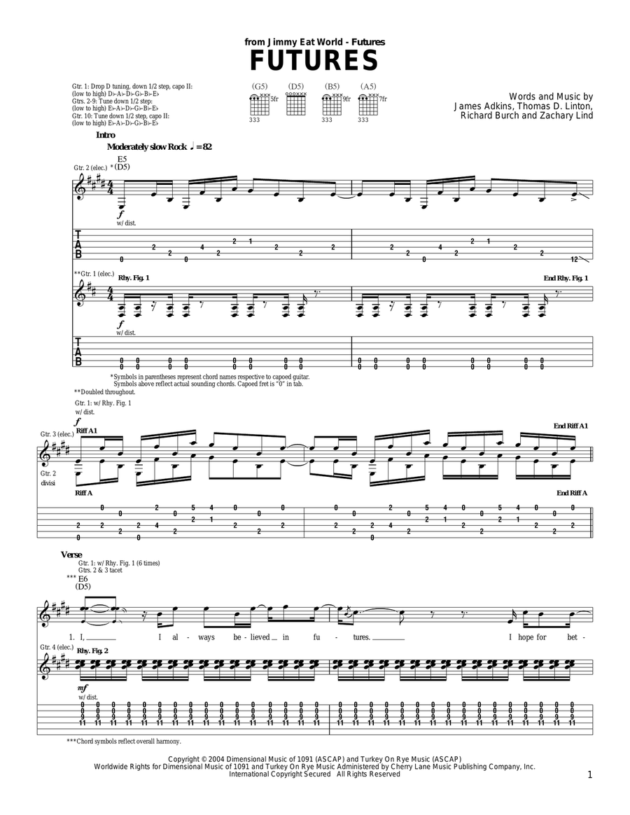 Futures Futures Acoustic Guitar scores gallery preview page 1