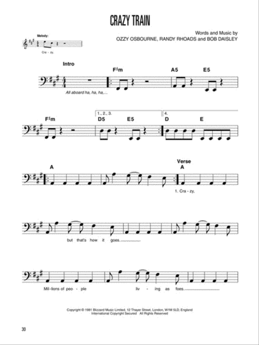 More Easy Pop Bass Lines Bass Guitar scores gallery preview page 4