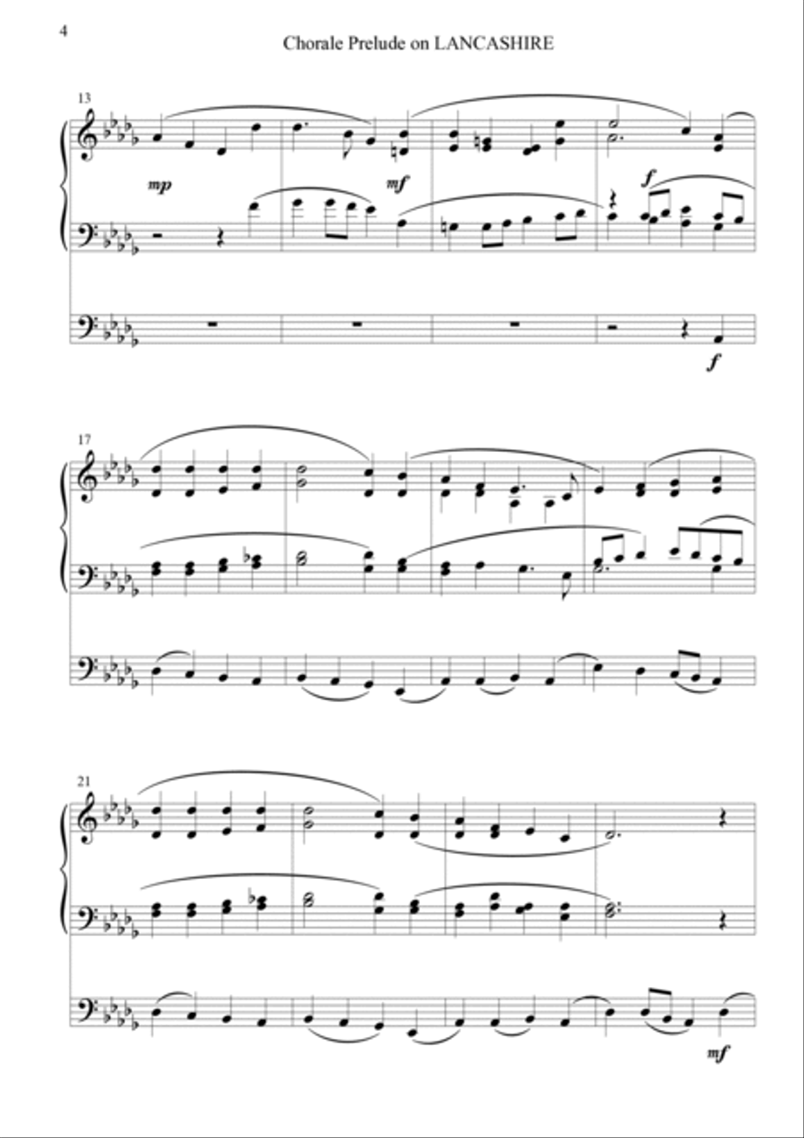 Chorale Prelude on Lancashire - Organ Organ Solo scores gallery preview page 4