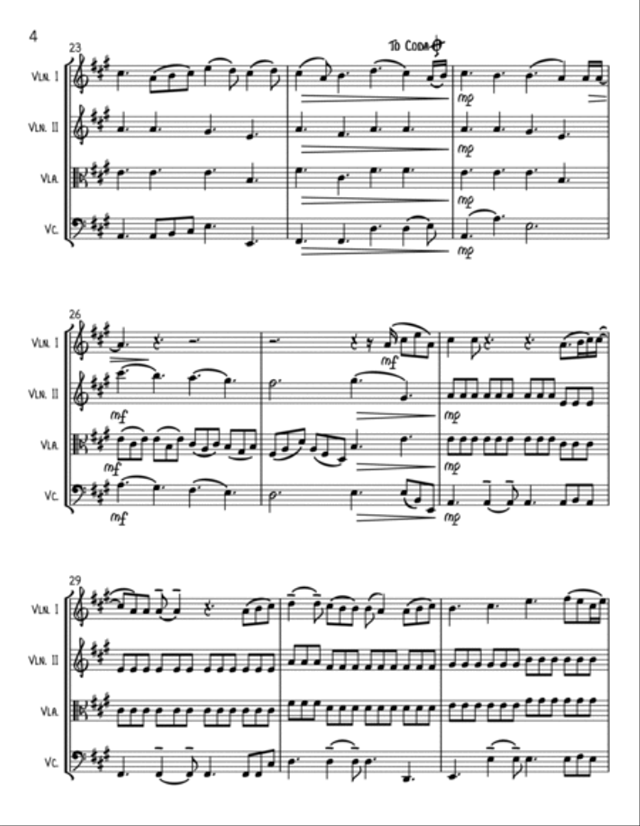 Perfect String Quartet scores gallery preview page 4