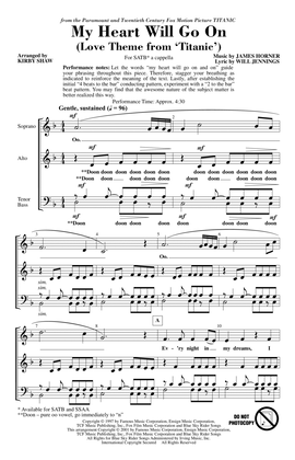My Heart Will Go On (Love Theme From Titanic) (arr. Kirby Shaw)