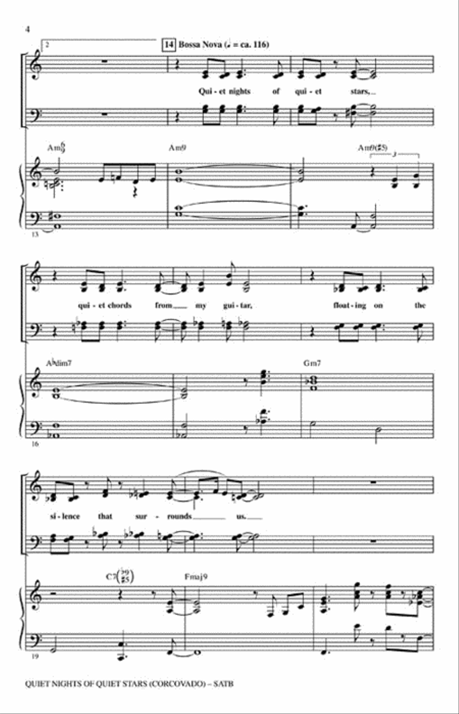 Quiet Nights of Quiet Stars (Corcovado) 4-Part scores gallery preview page 3
